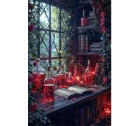 520 Piece Jigsaw Puzzle for Adults Bookshelf Rose - Fun Challenges & Brainteasing Adult Jigsaws - Puzzle Games 520 Piece