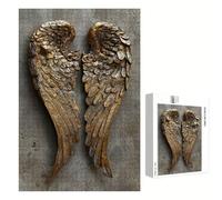 520 Piece Jigsaw Puzzle for Adults, Gold & Wing Premium Wooden Puzzles with Poster, Classic Cut, Interlocking Pieces for Home Decor & Mindfulness 20 x 15 in - Aged 14+ Only (Not a Toy) P3#859