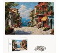 520 Piece Jigsaw Puzzle for Adults, Ocean & City Premium Wooden Puzzles with Poster, Classic Cut, Interlocking Pieces for Home Decor & Mindfulness 20 x 15 in - Aged 14+ Only (Not a Toy) P3#203