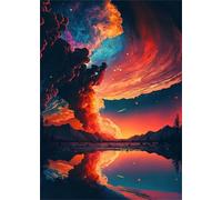 520 Piece Jigsaw Puzzles for Adults Colorful Starry Sky Puzzle Fun Challenges Perfect for Relaxation Letter Printed on Back Interlock Perfectly No Dust for Men Women Elders Seniors 20.5 x 15 inch