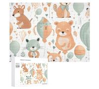 520 Piece Jigsaw Puzzles for Adults Cool Animals and Balloons Puzzles Large Puzzles Game Decompression Leisure Entertainment Wood Puzzle Relaxation Sensory Toys Room Decor for Women Men