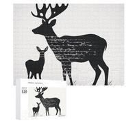 520 Piece Jigsaw Puzzles for Adults Cool Deer Puzzles Large Puzzles Game Decompression Leisure Entertainment Wood Puzzle Relaxation Sensory Toys Room Decor for Women Men