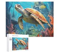 520 Piece Jigsaw Puzzles for Adults Cool Dolphins Sea Turtle Coral Reef Puzzles Large Puzzles Game Decompression Leisure Entertainment Wood Puzzle Relaxation Sensory Toys Room Decor for Women Men