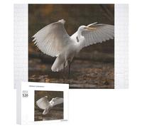 520 Piece Jigsaw Puzzles for Adults Cool Egret Spreads Its Wings Puzzles Large Puzzles Game Decompression Leisure Entertainment Wood Puzzle Relaxation Sensory Toys Room Decor for Women Men