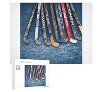 520 Piece Jigsaw Puzzles for Adults Cool Ice Hockey Sticks Puzzles Large Puzzles Game Decompression Leisure Entertainment Wood Puzzle Relaxation Sensory Toys Room Decor for Women Men