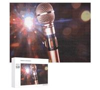 520 Piece Jigsaw Puzzles for Adults Cool Karaoke Microphone Puzzles Large Puzzles Game Decompression Leisure Entertainment Wood Puzzle Relaxation Sensory Toys Room Decor for Women Men