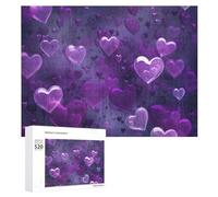 520 Piece Jigsaw Puzzles for Adults Cool Many Heart Shapes Puzzles Large Puzzles Game Decompression Leisure Entertainment Wood Puzzle Relaxation Sensory Toys Room Decor for Women Men