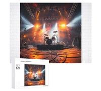 520 Piece Jigsaw Puzzles for Adults Cool Rock Concert Stage Puzzles Large Puzzles Game Decompression Leisure Entertainment Wood Puzzle Relaxation Sensory Toys Room Decor for Women Men