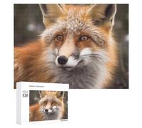 520 Piece Jigsaw Puzzles for Adults Cool The Fox Looks Into The Distance Puzzles Large Puzzles Game Decompression Leisure Entertainment Wood Puzzle Relaxation Sensory Toys Room Decor for Women Men