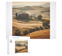 520 Piece Jigsaw Puzzles for Adults Cool View of Typical Tuscany Landscape Puzzles Large Puzzles Game Decompression Leisure Entertainment Wood Puzzle Relaxation Sensory Toys Room Decor for Women Men