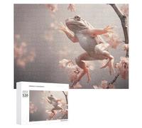 520 Piece Jigsaw Puzzles for Adults Cool White-Headed Tree Frog Puzzles Large Puzzles Game Decompression Leisure Entertainment Wood Puzzle Relaxation Sensory Toys Room Decor for Women Men