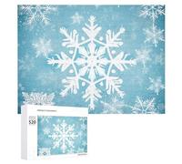 520 Piece Jigsaw Puzzles for Adults Cool Winter Snowflake Puzzles Large Puzzles Game Decompression Leisure Entertainment Wood Puzzle Relaxation Sensory Toys Room Decor for Women Men