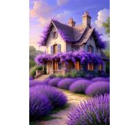 520 Piece Jigsaw Puzzles for Adults Lavender Flower Field Puzzle Fun Challenges Perfect for Relaxation Letter Printed on Back Interlock Perfectly No Dust for Men Women Elders Seniors 20.5 x 15 inch