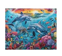 520 Piece Jigsaw Puzzles for Adults, Puzzle Educational Games, Challenging Puzzle, Puzzles 520 Pieces Dolphin Turtle