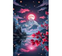 520 Piece Jigsaw Puzzles for Adults, Puzzle Educational Games, Challenging Puzzle, Puzzles 520 Pieces Moon Lake Flowers