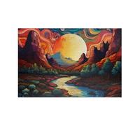 520 Piece Jigsaw Puzzles for Adults, Puzzle Educational Games, Challenging Puzzle, Puzzles 520 Pieces Moon Mountain River