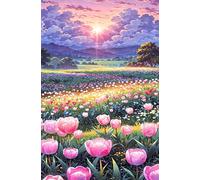 520 Piece Jigsaw Puzzles for Adults, Puzzle Educational Games, Challenging Puzzle, Puzzles 520 Pieces Sunrise Pink Tulips