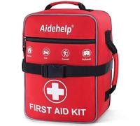 520 Pieces Premium First Aid Kit - Large Emergency Medical Kit for Survival, Car, Home, Travel, Camping, Backpack, Hiking, School (Red)