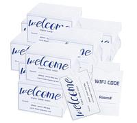 5200 Pcs Hotel Key Card Envelopes Sleeves Bulk 2.36 x 3.5 Inch Polygon Envelope Sleeve Delicate Printed Welcome Enjoy Your Stay Gift Card Holders for Office Business