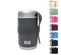 520ml Insulated Food Flasks For Hot Food - Double-Wall Stainless Steel Hot Food Flask With Spoon - Thermal Lunch Box keeps Meals Drinks Hot or Cold for 6 Hours - Leakproof Soup Containers (Graphite)