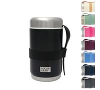520ml Insulated Food Flasks For Hot Food - Double-Wall Stainless Steel Hot Food Flask With Spoon - Thermal Lunch Box keeps Meals Drinks Hot or Cold for 6 Hours - Leakproof Soup Containers (Black)
