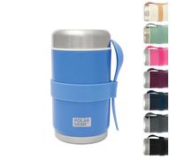 520ml Insulated Food Flasks For Hot Food - Double-Wall Stainless Steel Hot Food Flask With Spoon - Thermal Lunch Box keeps Meals Drinks Hot or Cold for 6 Hours - Leakproof Soup Containers (Cornflower)