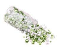 520pcs 3-8mm Pearl Beads for Craft Round Looes Beads for,Bracelets,Necklaces Decoration Making,Green