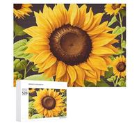 520PCS Jigsaw Puzzle for Adults Personalized Picture Puzzle Beautiful Sunflower Customized Wooden Puzzles for Family, Birthday, Wedding, Game Nights Gifts Animal Puzzles 20.5x15 Inches