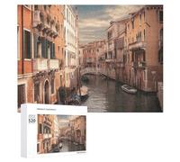 520PCS Jigsaw Puzzle for Adults Personalized Picture Puzzle Beautiful Venice Canal View Customized Wooden Puzzles for Family, Birthday, Wedding, Game Nights Gifts Animal Puzzles 20.5x15 Inches