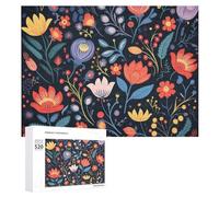 520PCS Jigsaw Puzzle for Adults Personalized Picture Puzzle Bright Flowers Customized Wooden Puzzles for Family, Birthday, Wedding, Game Nights Gifts Animal Puzzles 20.5x15 Inches
