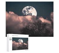 520PCS Jigsaw Puzzle for Adults Personalized Picture Puzzle Full Moon Customized Wooden Puzzles for Family, Birthday, Wedding, Game Nights Gifts Animal Puzzles 20.5x15 Inches