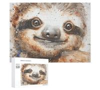 520PCS Jigsaw Puzzle for Adults Personalized Picture Puzzle Fur and Big Eyes Customized Wooden Puzzles for Family, Birthday, Wedding, Game Nights Gifts Animal Puzzles 20.5x15 Inches