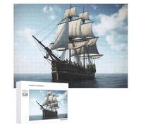 520PCS Jigsaw Puzzle for Adults Personalized Picture Puzzle Old Sailing Ship Customized Wooden Puzzles for Family, Birthday, Wedding, Game Nights Gifts Animal Puzzles 20.5x15 Inches