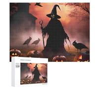 520PCS Jigsaw Puzzle for Adults Personalized Picture Puzzle Scary Halloween Customized Wooden Puzzles for Family, Birthday, Wedding, Game Nights Gifts Animal Puzzles 20.5x15 Inches