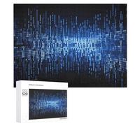 520PCS Jigsaw Puzzle for Adults Personalized Picture Puzzle The Blue Binary Customized Wooden Puzzles for Family, Birthday, Wedding, Game Nights Gifts Animal Puzzles 20.5x15 Inches