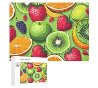 520PCS Jigsaw Puzzle for Adults Personalized Picture Puzzle Various Fruits Customized Wooden Puzzles for Family, Birthday, Wedding, Game Nights Gifts Animal Puzzles 20.5x15 Inches