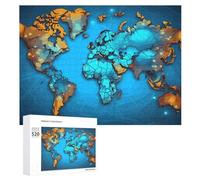 520PCS Jigsaw Puzzle for Adults Personalized Picture Puzzle World Map Customized Wooden Puzzles for Family, Birthday, Wedding, Game Nights Gifts Animal Puzzles 20.5x15 Inches