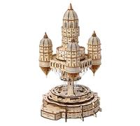 521PCS 3D Wooden Castle Model Kit with LED Lights, Educational Desk Ornament(Castle in the Sky)