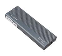 52267 Hard Drive Enclosure: M.2 PnP SATA III, USB C Aluminum Gray QOLTEC