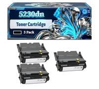 5230dn Toner Cartridge Compatible for Dell 5230dn 5350dn Printers, With Chip Large Capacity 7000 Pages (3 Pack Black)