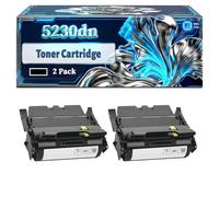 5230dn Toner Cartridge Compatible for Dell 5230dn 5350dn Printers, With Chip Large Capacity 7000 Pages (2-Pack Black)