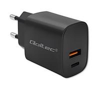 Qoltec POWER PRO GaN Charger 1xUSB-C 1xUSB 30W 5-20V 52377