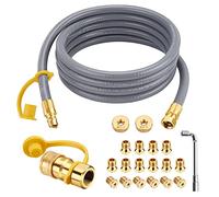 5249 Propane to Natural Gas Conversion Kit, 10FT 3/8ââ‚¬Â Natural Gas Hose with Quick Connect Fitting, Compatible with Blackstone 28"&36"Griddles, Tailgater & Single Burner Rec Stove
