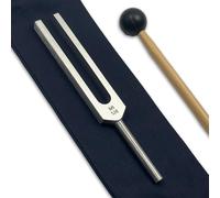 528 Hz MI Unweighted Solfeggio Tuning Fork For Healing with Carry Bag and Striker - Love Frequency 528hz Solfege Syllable MI - Sound Healing and Biofield Harmonization, Sound Therapy Tools | Silver