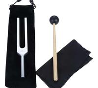 528 Hz Tuning Fork With Silicone Hammer And Cleaning Cloth, Calming Effect on The Nervous System Promoting Well-being And Relaxation Perfect for Deep Meditation And Stress Reliever Healing