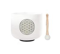 528hz 8 Inch Flower Of Life Crystal Singing Bowl Meditation Sound Bath Sound Healing Chakra Singing (dp)