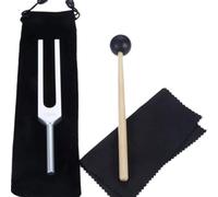 528hz Tuning Fork For Healing With Silicone Hammer And Cleaning Cloth Perfect Allevia Instrument Healing Musical A5e6 For Stress