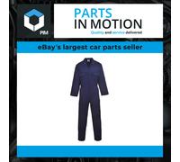 Portwest S999 Classic Collection Protective Polycotton Work Coverall Men's Boiler Suit Work Overalls Workwear Unisex Six Pockets Elasticated Waist 40+ UPF, Regular, Navy, M