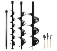 52Cc Petrol Post Hole Borer Fence 3 Drill Bits + Extension