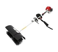 52cc Petrol Power Broom 2-Stroke Sweeper 2.3HP Handheld 1.7kW | Nylon brush, 8500RPM, 25:1 mix, air cooled, 1L tank, 182cm, 14.38kg - clears leaves, mud & dirt from lawns & driveways.